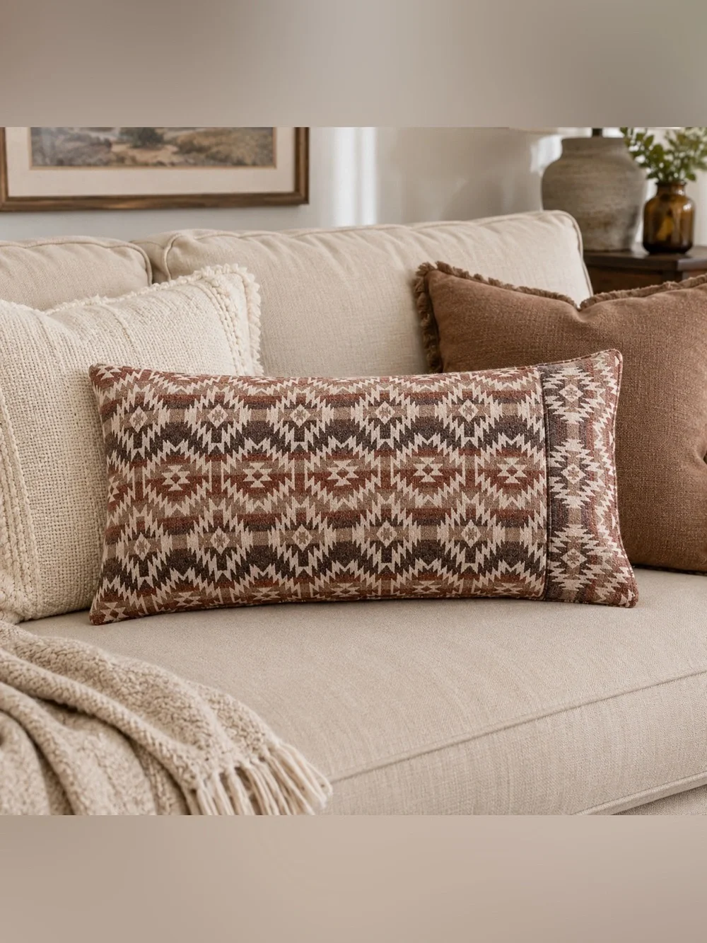 Paseo Road By HiEnd Accents Mesa Wool Blend Western Self Cuff Pillowcase, 20x30”